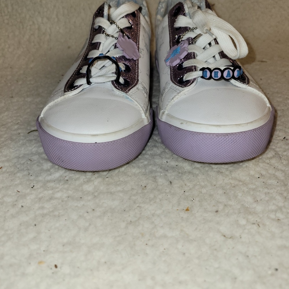 Ground Up Disney Stitch Womens Lace Up Sneakers Size 8 Purple Glitter - Picture 7 of 13